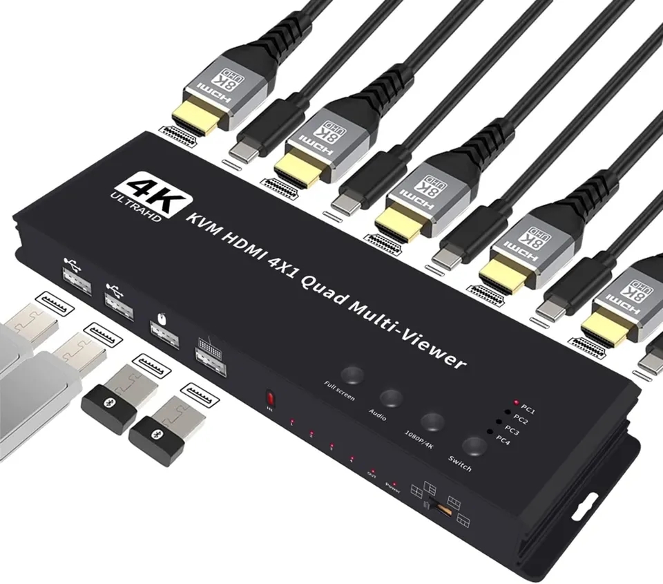 spk6 KVM HDMI 4×1 4K ULTRA HD QUAD MULTI-VIEWER