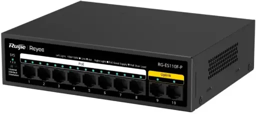 Ruijie RG-ES110F-P 10-Port 10/100 Mbps Unmanaged PoE Switch